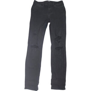 Paige Women’s Distressed Ripped Black Mid Rise Jeans Size 28 VTG y2k Made in USA
